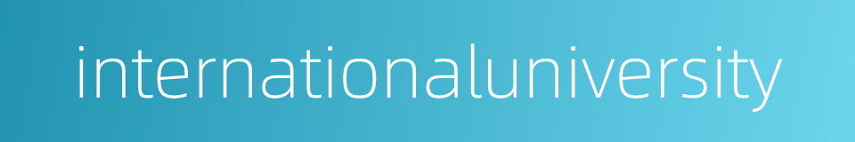 internationaluniversity的同义词