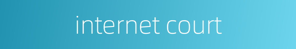 internet court的同义词