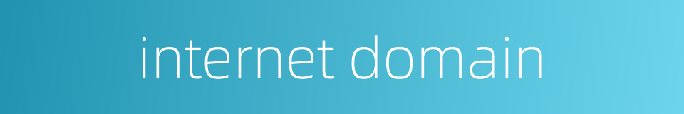 internet domain的同义词