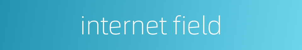 internet field的同义词