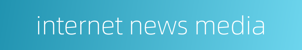 internet news media的同义词