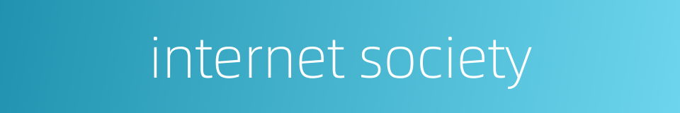 internet society的同义词