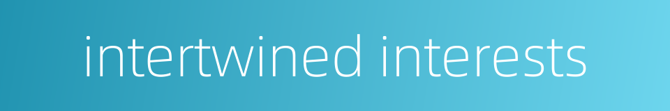 intertwined interests的同义词