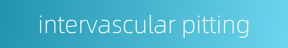 intervascular pitting的同义词