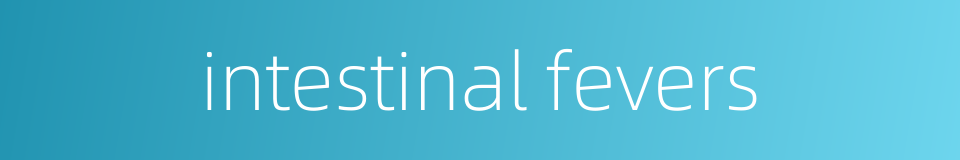intestinal fevers的同义词