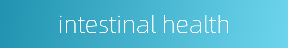 intestinal health的同义词