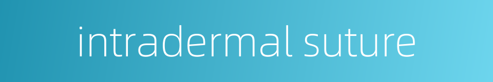 intradermal suture的同义词