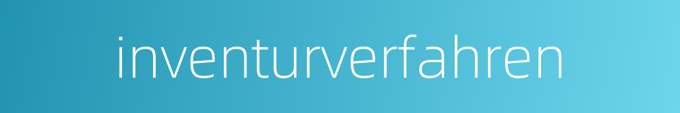 inventurverfahren的同义词