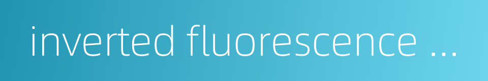 inverted fluorescence microscope的同义词