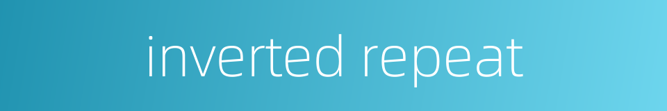 inverted repeat的同义词