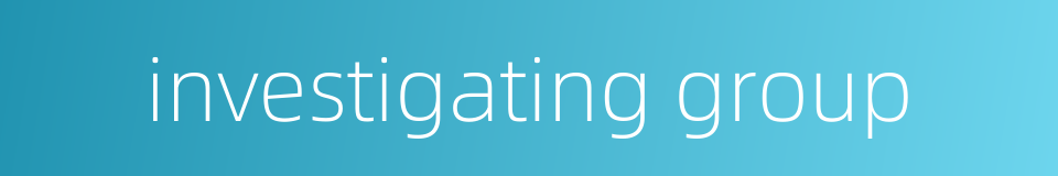 investigating group的同义词
