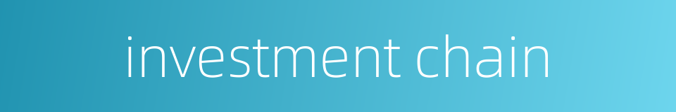 investment chain的同义词