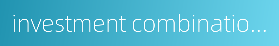 investment combination theory的同义词