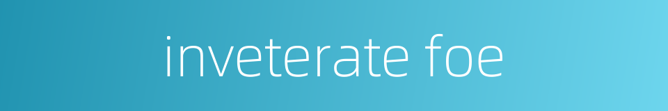 inveterate foe的同义词