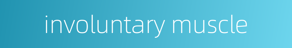 involuntary muscle的同义词