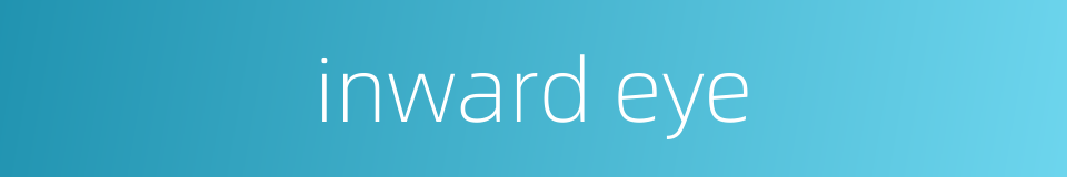 inward eye的同义词