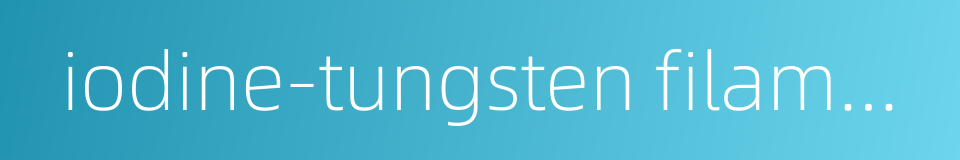 iodine-tungsten filament lamp的同义词