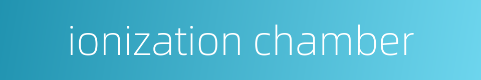 ionization chamber的同义词