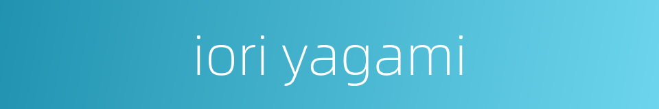 iori yagami的同义词