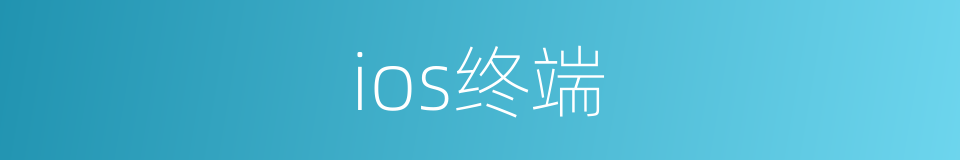 ios终端的同义词