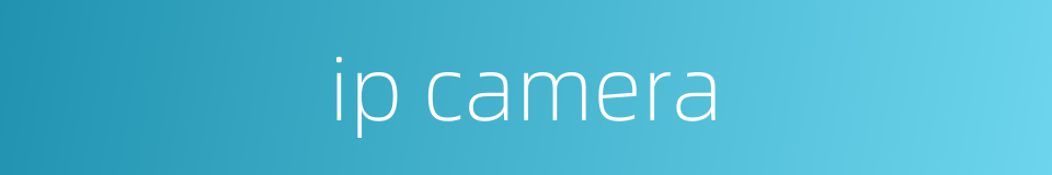 ip camera的同义词