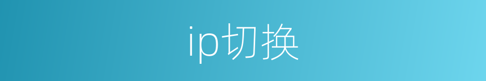 ip切换的同义词