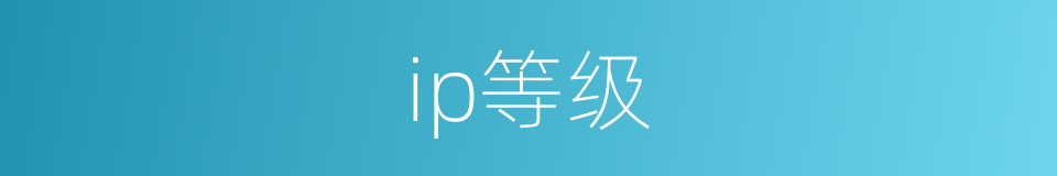 ip等级的同义词