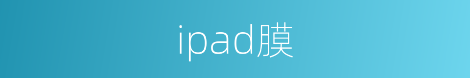 ipad膜的同义词