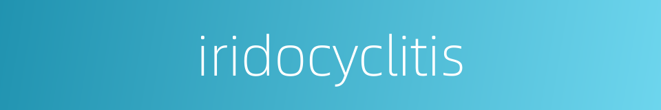 iridocyclitis的同义词