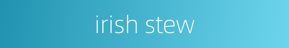 irish stew的同义词