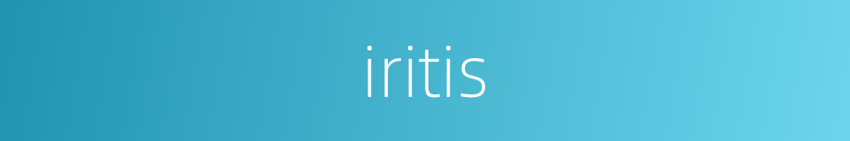 iritis的同义词