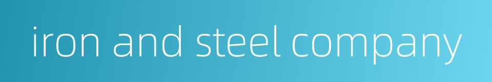 iron and steel company的同义词