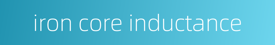 iron core inductance的同义词