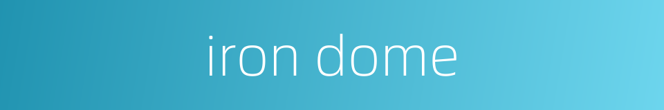 iron dome的同义词