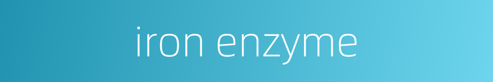 iron enzyme的同义词