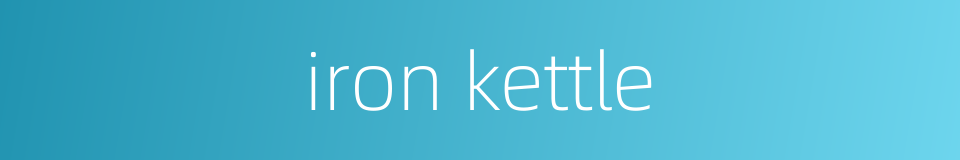 iron kettle的同义词