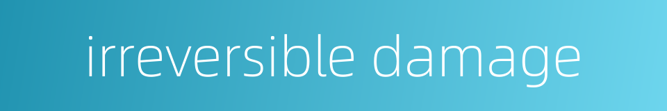 irreversible damage的同义词
