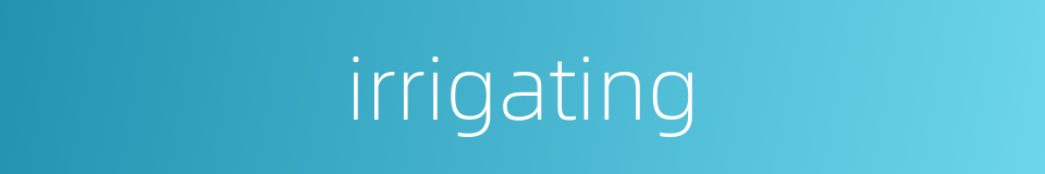 irrigating的同义词