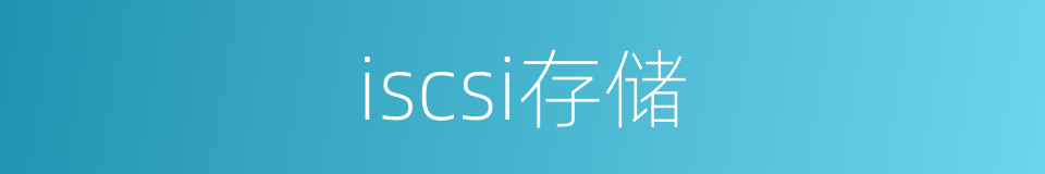 iscsi存储的同义词