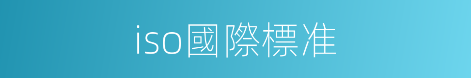 iso國際標准的同義詞