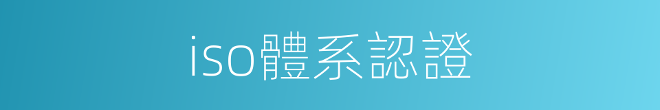 iso體系認證的同義詞