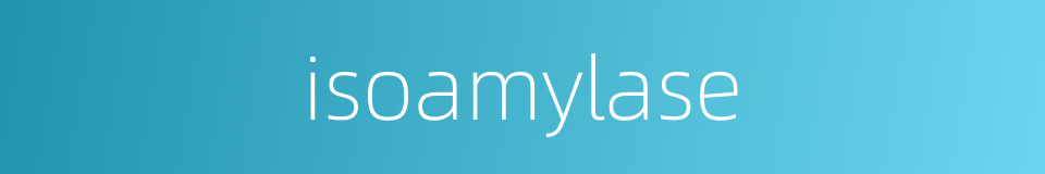 isoamylase的同义词