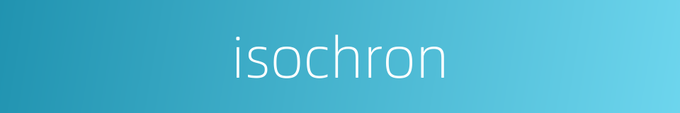 isochron的同义词
