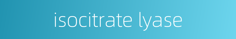 isocitrate lyase的同义词