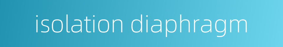 isolation diaphragm的同义词