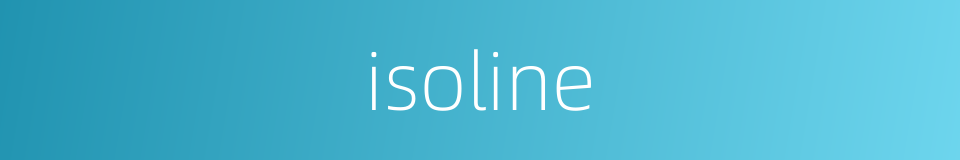 isoline的同义词