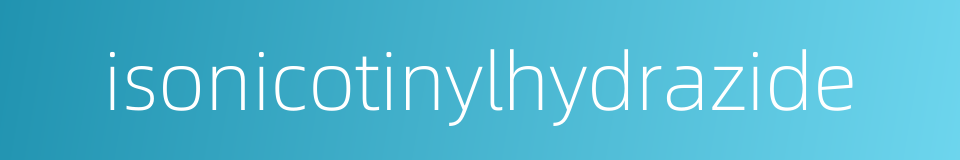 isonicotinylhydrazide的同义词