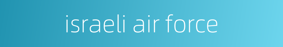 israeli air force的同义词