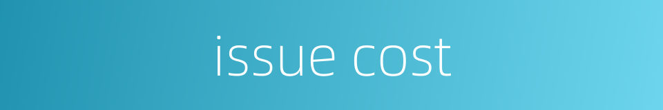 issue cost的同义词