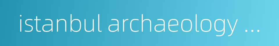 istanbul archaeology museums的同义词